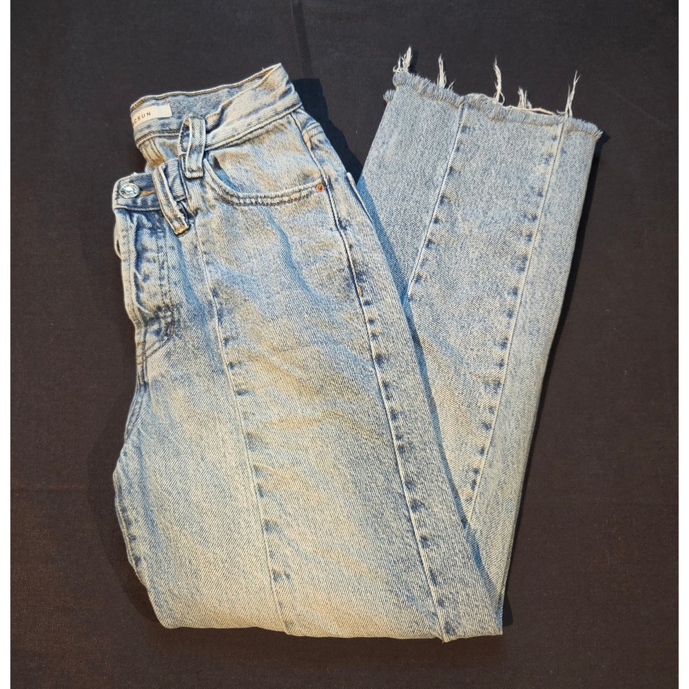 Vintage Inspired PacSun Dad Jean Light Wash High Waisted Paneled Straight Leg 24
